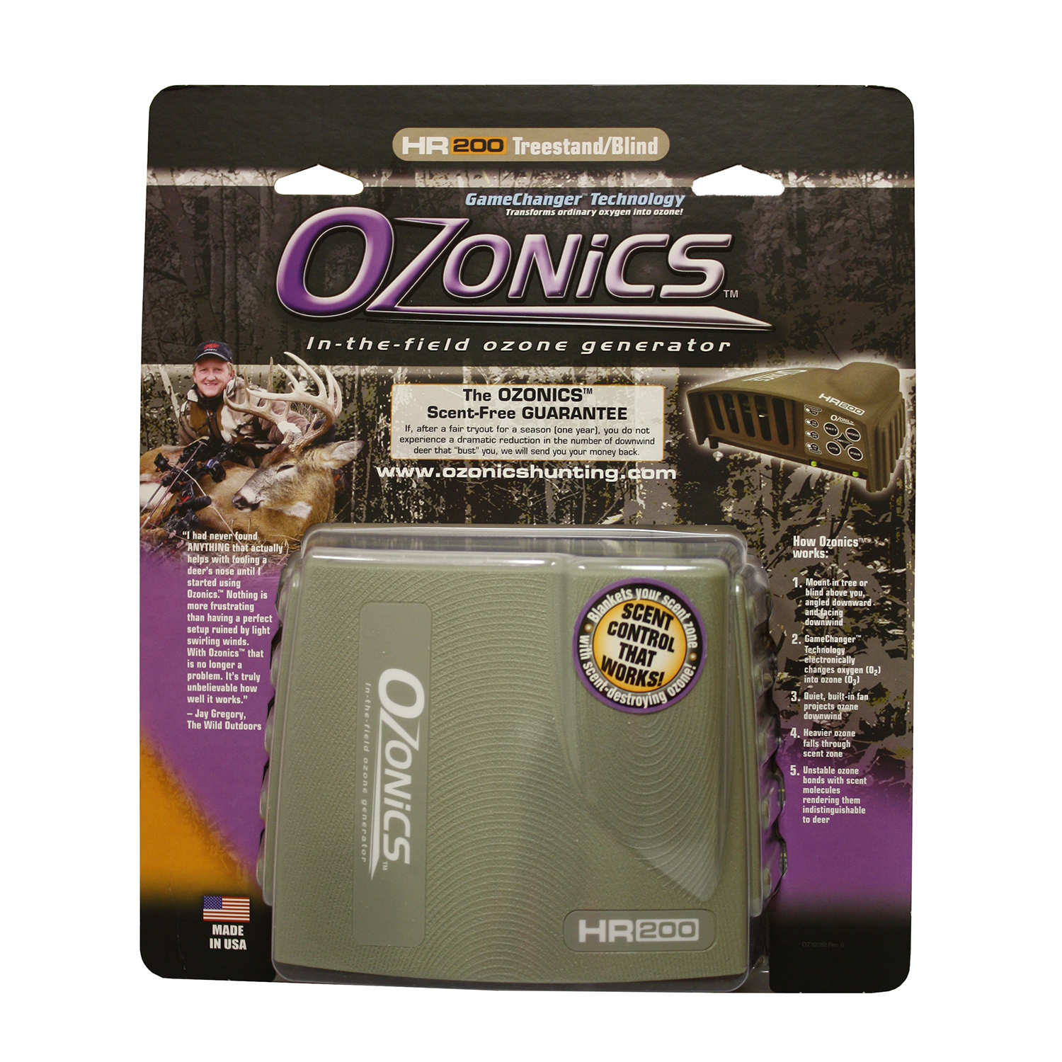 Ozonics HR 200 SED Scent Eliminate Device Boost Tree Blind Mount eBay