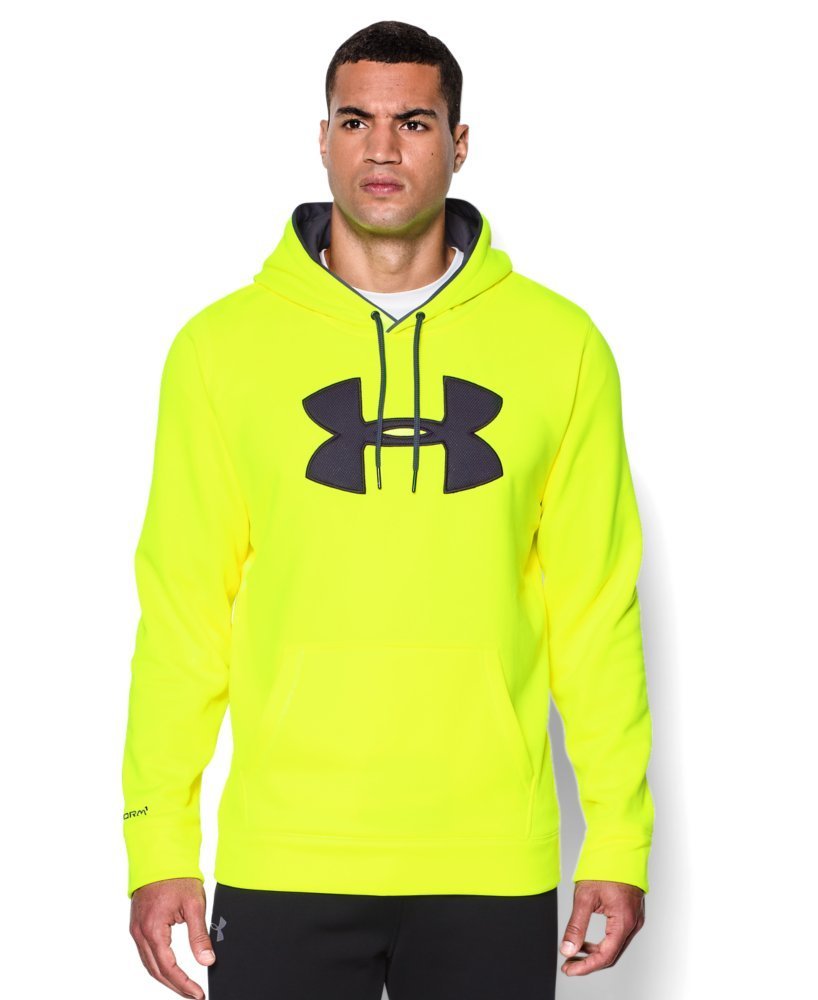 neon green under armour hoodie