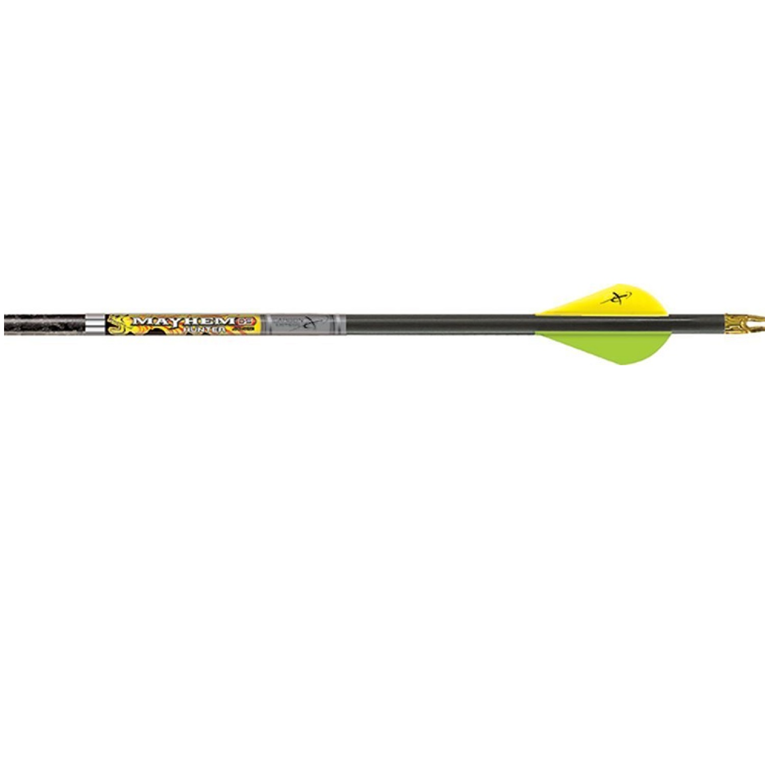 carbon express mayhem hunter fletched ds 250 arrow mossy carbon express mayhem spine chart